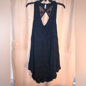 Black lace covered midi dress, 2x Xhilaration brand